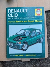 Old Renault clio book 1991 to