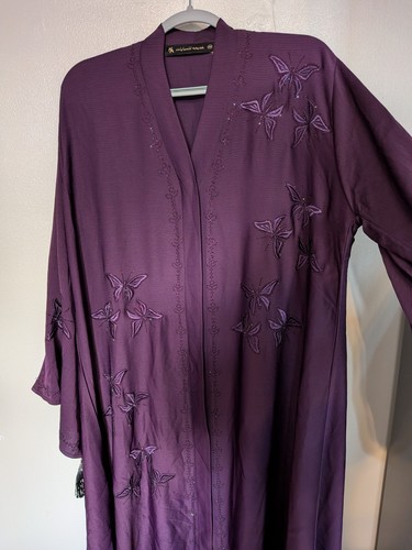 Fancy purple abaya with - fancy,