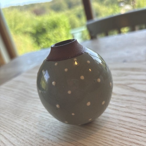 Bud vase grey green - grey, white