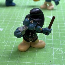 Police Policeman Smurf Rohling 20123 Peyo Schleich 1981 (4D)