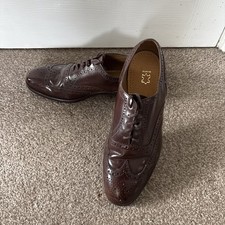 Loake 202T Brown Mens Leather Lace-up Brogues Wingtip Oxford size 10