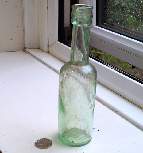 Vintage clear glass bottle - vintage,