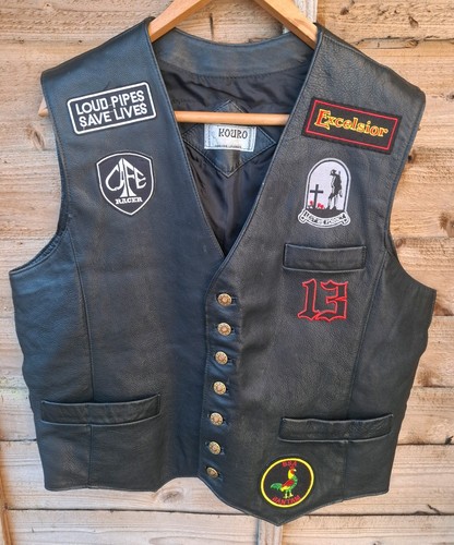 Vintage kouro leather biker - vintage,