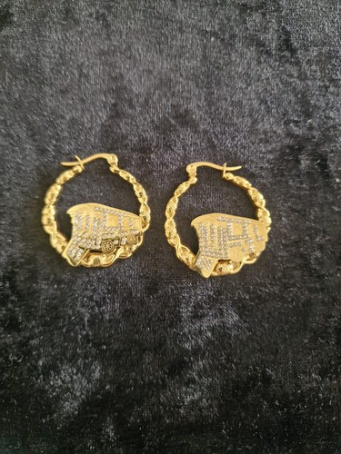 18k gold plated 30mm hoop - 18k,
