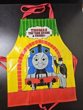 Vintage 90s Thomas The Tank Engine Kids  Painting apron Made In Uk Retro Cartoon