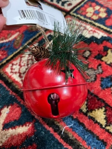 New jumbo red jingle bell - new, 3”