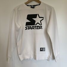 Starter Black Label Sweater Womens Size Medium White Logo USA Sweatshirt