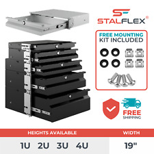 19" 1U 2U 3U 4U RACK Mount Drawer Network Data Server Cabinet Studio Case PA DJ