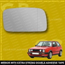 For Volkswagen Golf wing mirror glass 87-92 Right Driver side with Wide Angle