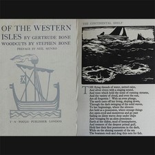 1925 Of the Western Isles Scotland, Skye Iona Islay Woodcuts S Bone Intro Munro