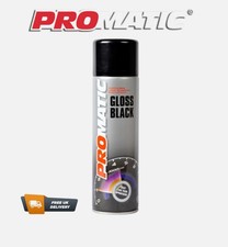 Promatic Black Gloss Spray Paint Aerosol Car Paint / Multi-Use, 500ml Can
