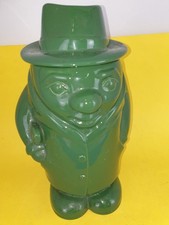 Vintage Gangster Al Capone Novelty Ceramic Green Biscuit Barrel Cookie Jar 