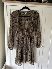 TOP SHOP ANIMAL PRINT LINED DRESS SIZE 8 - Worn Once (£35 New)