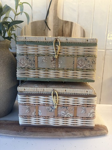 Pair vintage woven - pair,