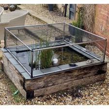 Raised pond cover with - raised,