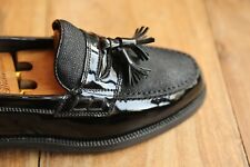Russell & Bromley Black Patent Leather Tasselled Loafers Shoes men’s UK 6 US 7