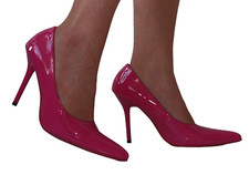 Court Shoes Pink Patent PU