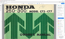Honda Dream 250, 300, 305 C72