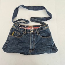 ARMANI JEANS Denim Shoulder Bag Blue Women's Casual Vintage Style