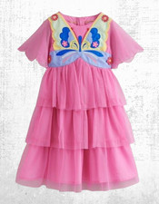 Ex Mini Boden Girl’s Butterfly Bodice Tulle Dress in Formica Pink RRP £62