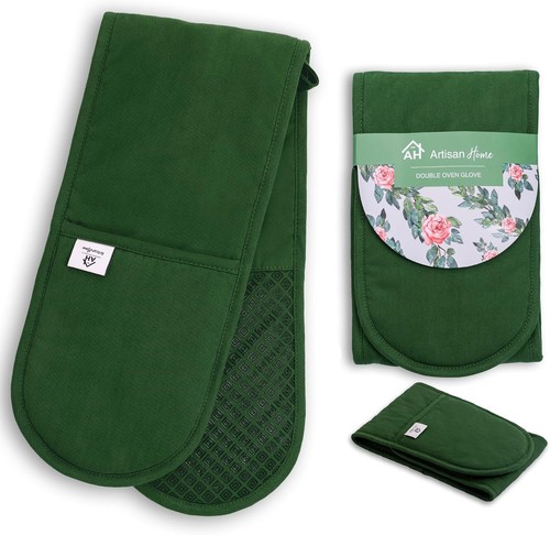 Forest green double oven - green,