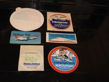 6   Airline  stickers includes Virgin and British Airways
