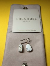 Lola Rose Marbel Style Earrings Semi Precious Stone