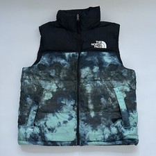 The North Face Nuptse 700 Down Vest Wasabi Ice Dye Print - Men’s Medium