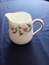 Crown Staffordshire Fine Bone China Vintage Christmas Roses Milk Jug