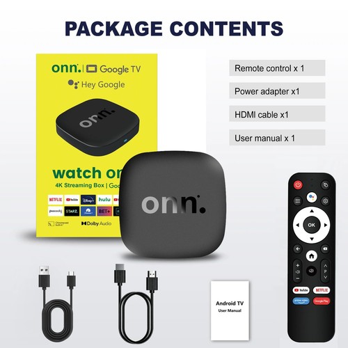 Onn android smart tv box - tv,