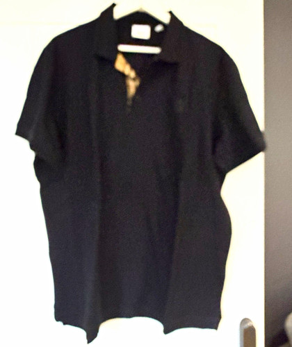 Burberry black solid collared - burberry,