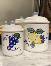 Set of 2 Hand-Painted Vintage