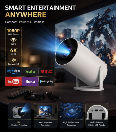 Portable led projector - led, 180