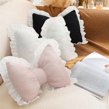 Lace Bowknot Throw Pillow Pink