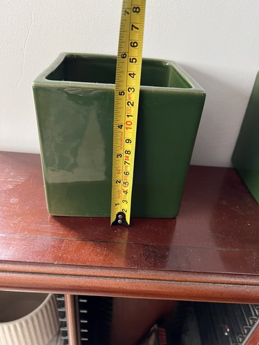 Ceramic flower pot cube - ceramic, home