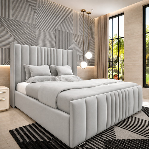 Ottoman bed winged plush - ottoman,
