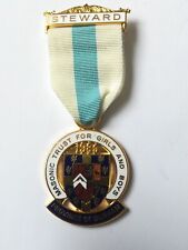 1989 Masonic Trust For Girls & Boys Province Of Durham Jewel Medal.
