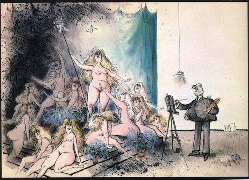 Modern ronald searle - ronald, postcard