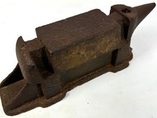 Vintage Solid Cast Iron 15" Blacksmith Metal Shape Horn Bench Top Farrier Anvil