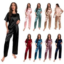 UK Womens Ladies Satin Silk