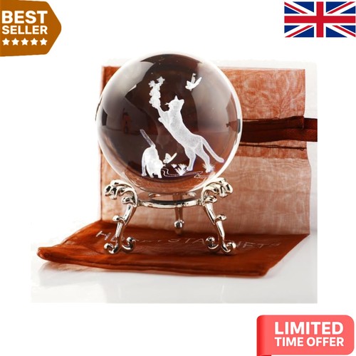 Elegant cat crystal ball - crystal,
