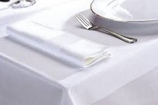 LARGE WHITE OBLONG PLAIN SATIN
