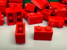 LEGO Bricks 2 x 1, 3004, Red, Clear Transparent, Grey, Brown, White, 20 Pieces