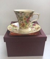 Staffordshire England Fine Bone Porcelain Cup & Saucer