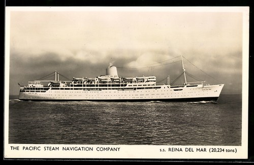 Postcard passenger ship - passenger, s.s