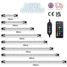 Aquarium Submersible Fish Tank 5050 LED Strip Lights Bar Lamp White Blue RGB UK