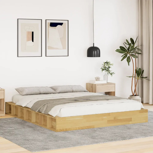 Walplus solid wood oak - solid, bed