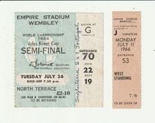 1966 WORLD CUP ENGLAND v PORTUGAL + OPENING MATCH STUB ENGLAND V URUGUAY