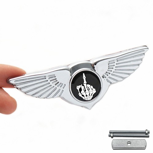 Chrome black wing - black, badge