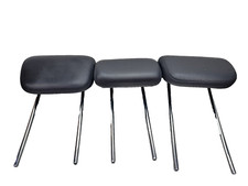 2005-2011 MERCEDES ML W164 SET OF REAR HEADREST BLACK LEATHER LEFT RIGHT MIDDLE